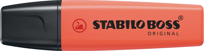 Stabilo -  BOSS ORIGINAL tel, markeerstift, zacht koraalrood, per stuk | 10 stuks