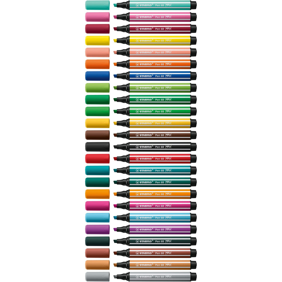 Stabilo -  Pen 68 MAX 24 citroen geel | 5 stuks