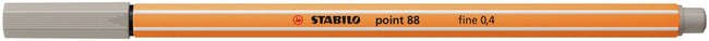 Stabilo -  point 88, premium fineliner 0.4 mm, warm grijs, per stuk