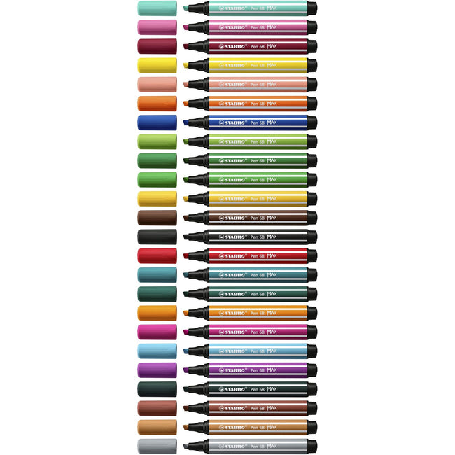 Stabilo -  Viltstift pen 68/24 max arty 24st assorti | 6 stuks