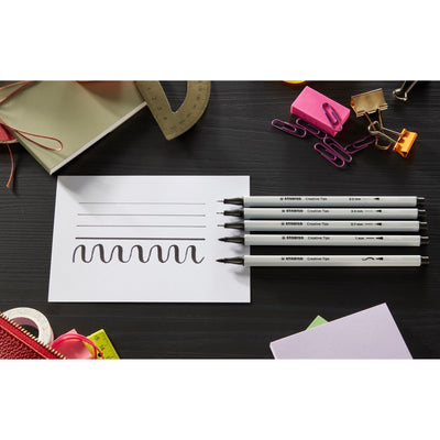 Stabilo -  Creative Tips etui met 5 puntdiktes zwart