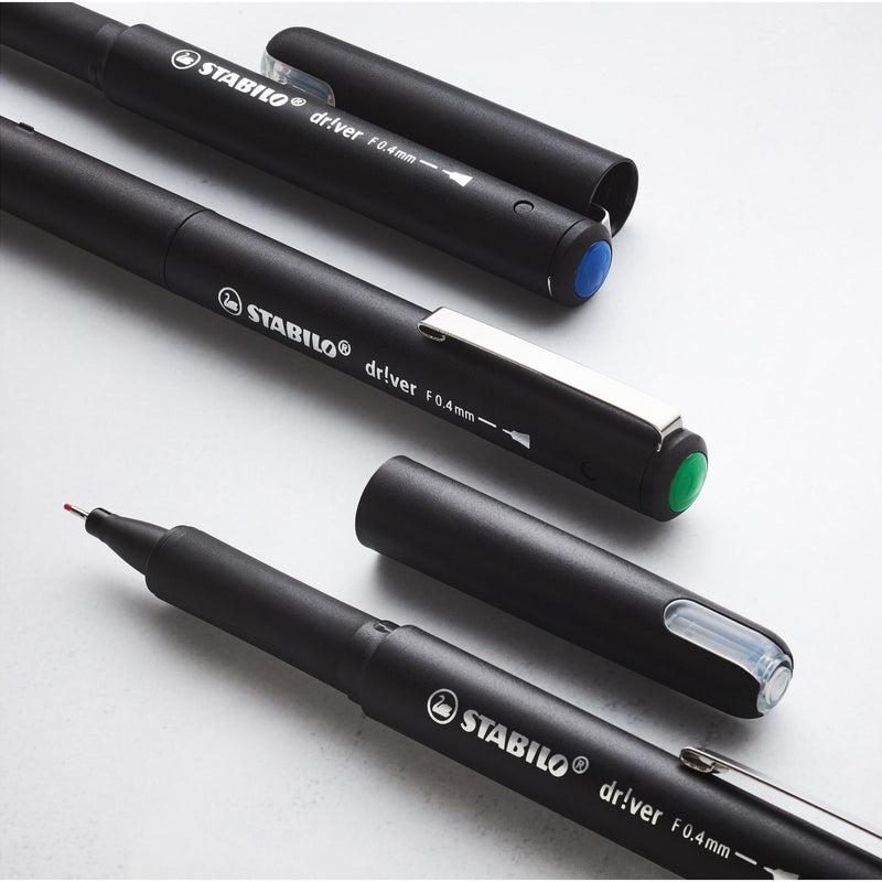 Stabilo -  Fineliner dr!ver fijn rood | 5 stuks
