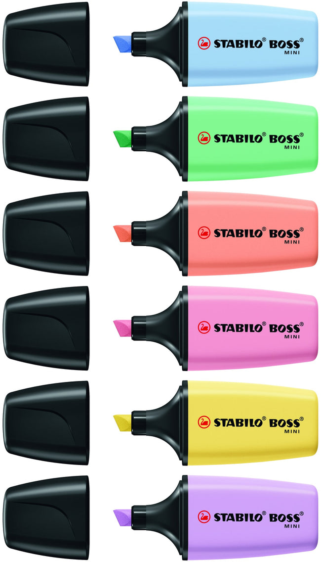 Stabilo -  Markeerstiftt boss mini pastel ass 6 stuks
