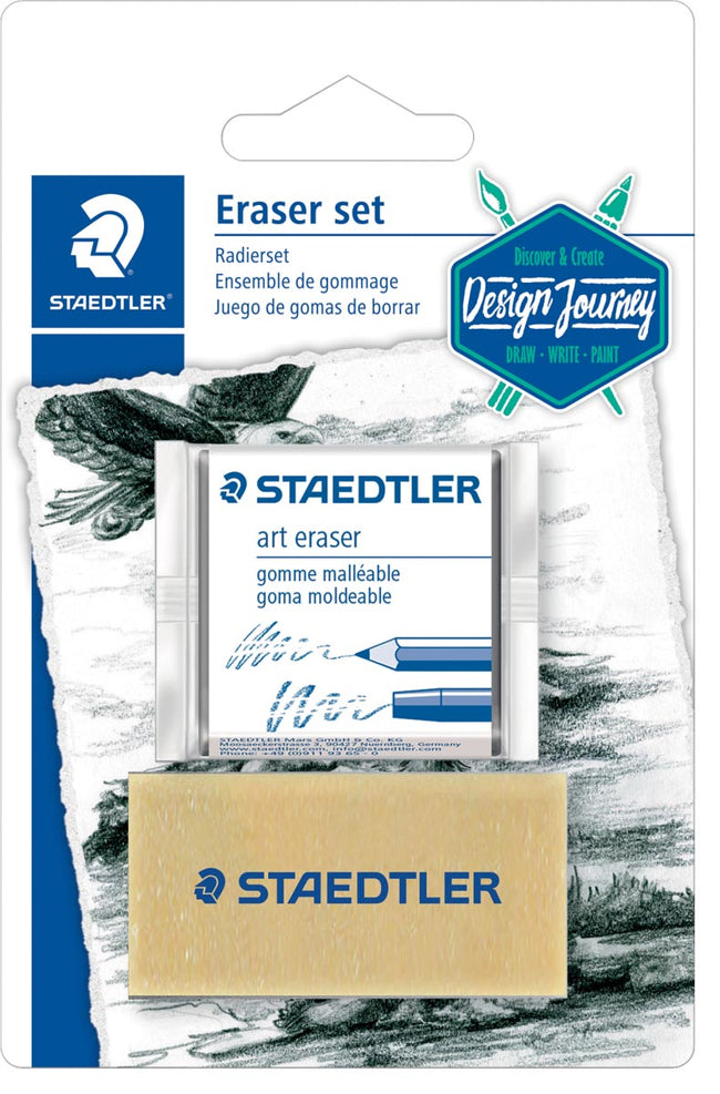 Staedtler -  gum, kneedgum en speciale gum, blister van 2 stuks