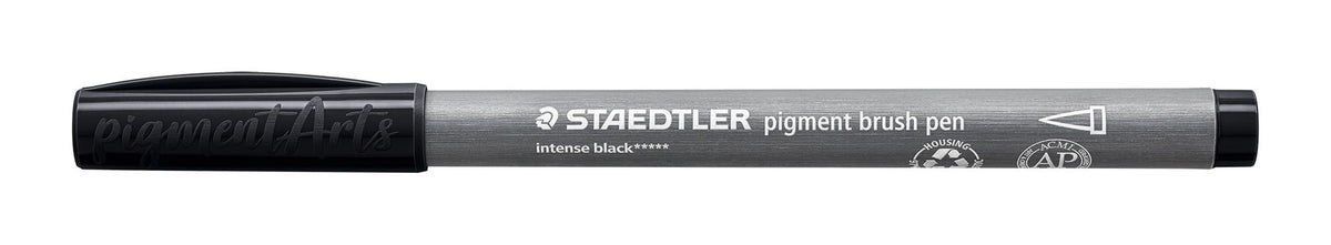 Staedtler -  Brushpen pigment pen intens 1.0mm zwart | 10 stuks