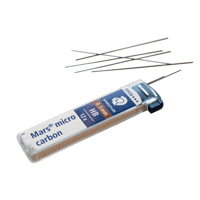 Staedtler -  Potloodstift Carbon Micro 0.5mm HB 12 stuks