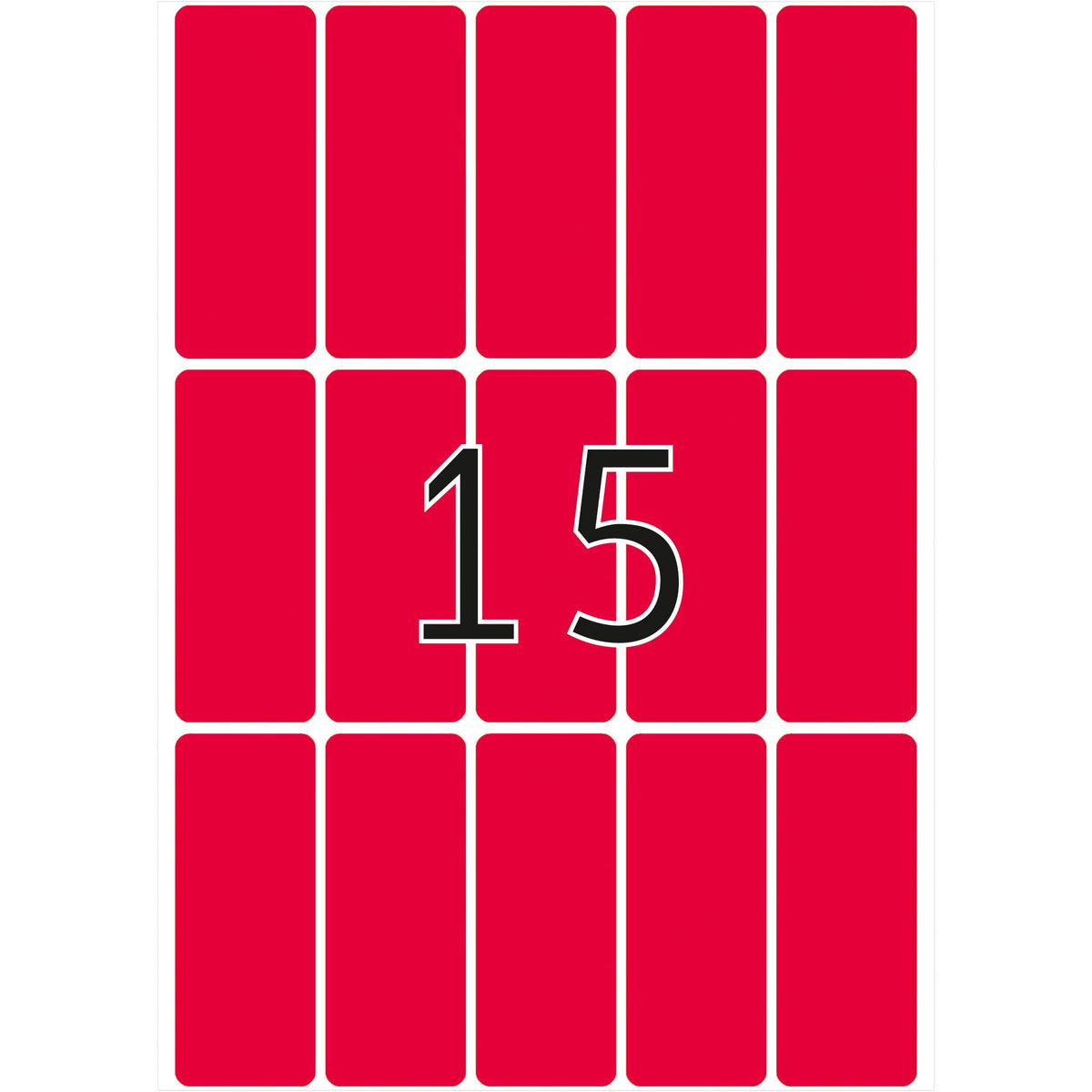 HERMA -  Etiket  2416 20x50mm fluor rood 360st