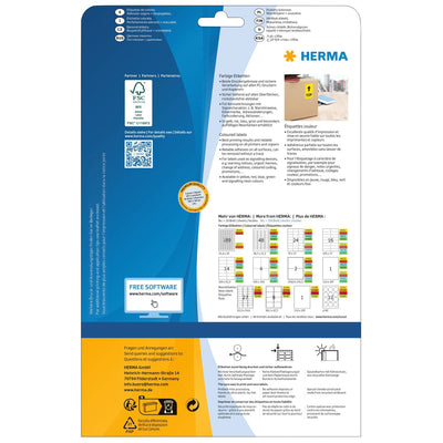 HERMA -  Etiket  4367 45.7x21.2mm verwijderb rd 960st