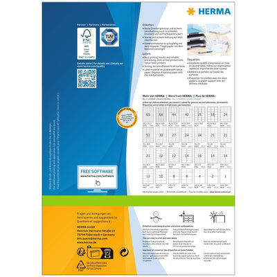 HERMA -  Etiket  4654 105x39mm premium wit 1400st
