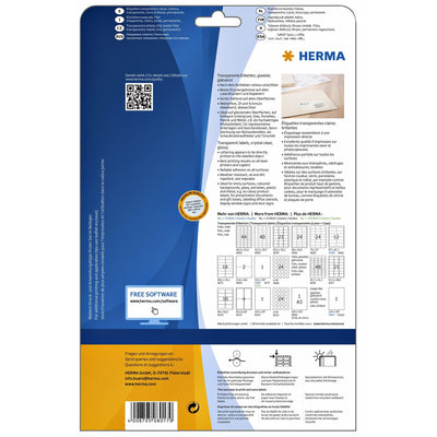 HERMA -  Etiket  8017 63.5x38.1mm transparant 525st