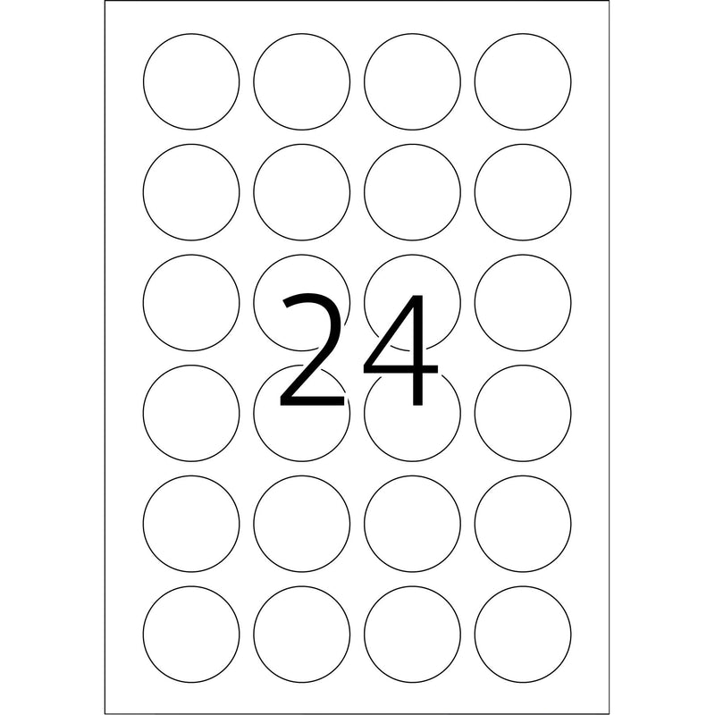 HERMA -  Etiket  8023 40mm rond transparant 600st
