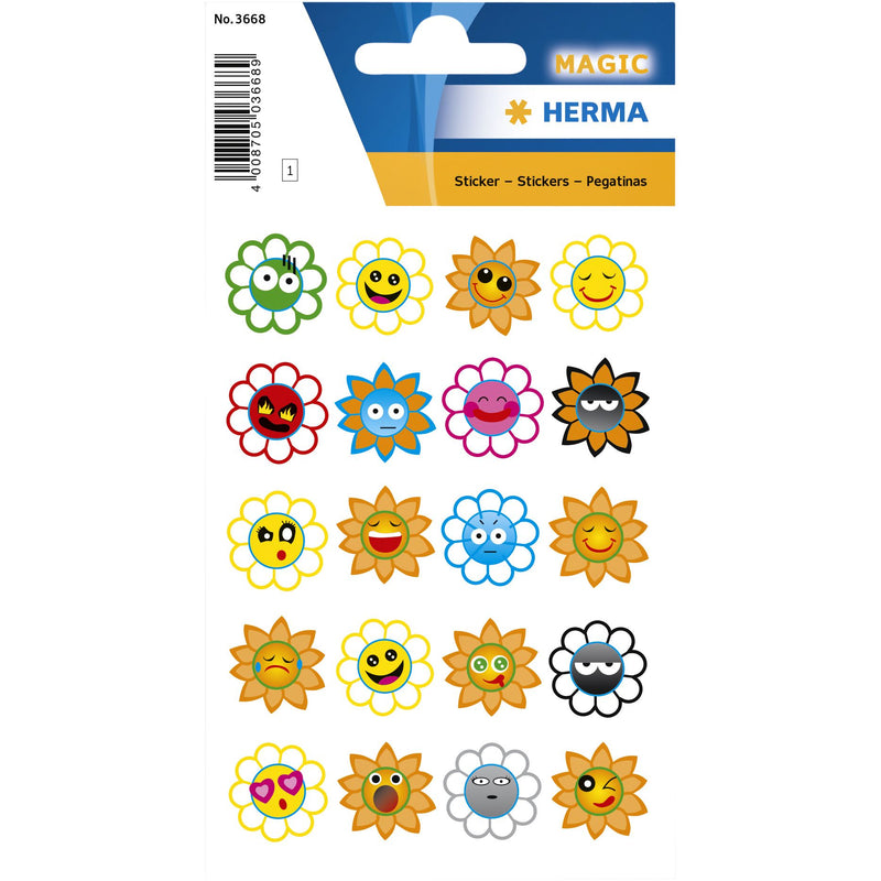 HERMA -  Etiket  3668 crazy zonnen puffy | 10 stuks