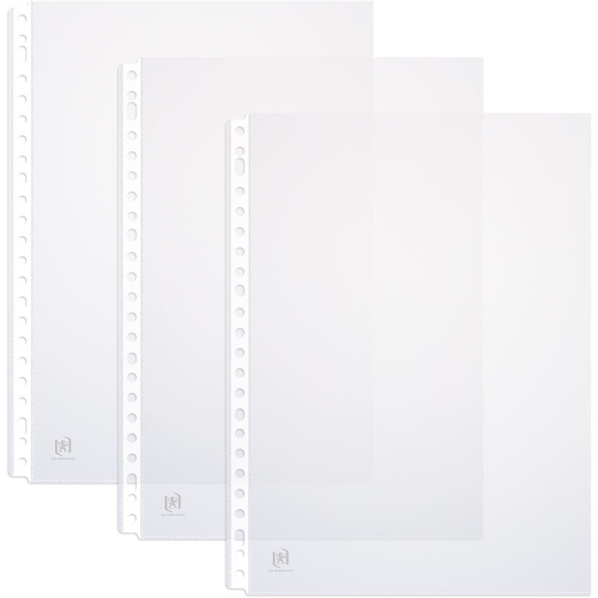 Oxford - show bag, A4, made of crystal clear PP, 23-hole perforation, 90 micron, box of 100 pieces