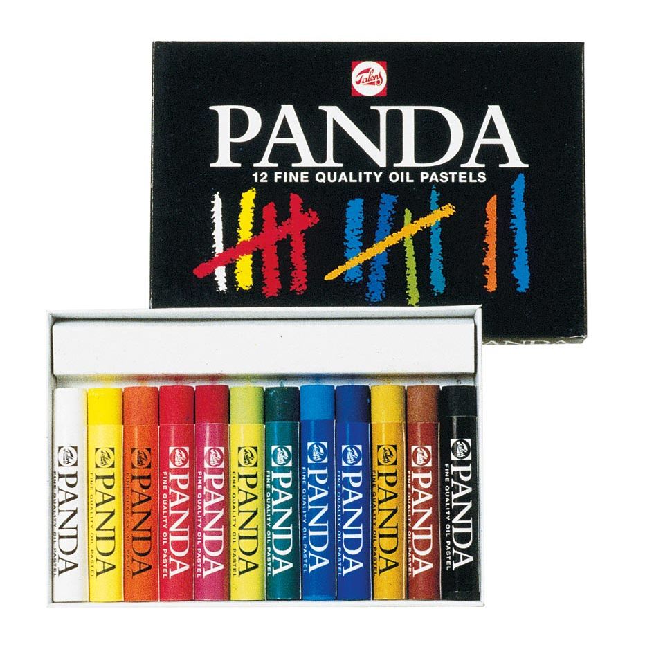 Talens -  Panda oliepastel, doos van 12 pastels