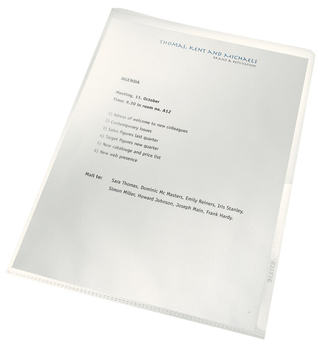 Leitz - carpeta en L para reciclaje, transparente, paquete de 100 unidades