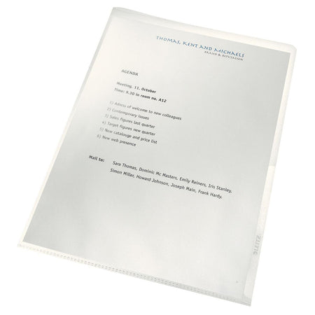 Leitz - recycle L-folder, transparent, pack of 100 pieces