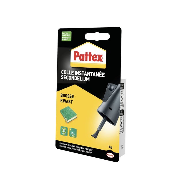 Pattex -  Secondenlijm  met kwast flacon 5gr blister
