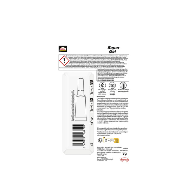 Pattex -  Secondenlijm  super gel 3gr | 12 stuks