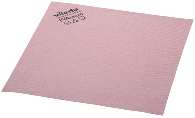Vileda -  microvezeldoek PVA, rood, pak van 5 stuks
