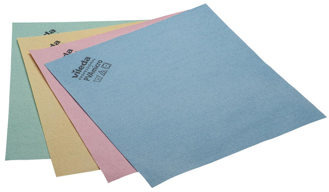 Vileda -  microvezeldoek PVA, rood, pak van 5 stuks (afbeelding 2)
