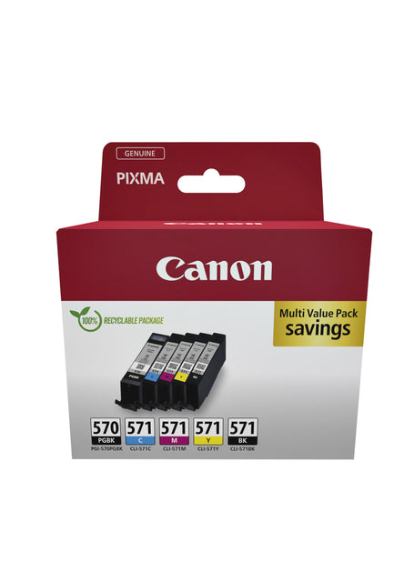 Canon - Cartouche d'encre PGI-570 + CLI-571 2x noir + 3 couleurs