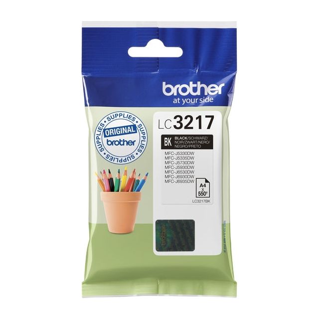 Brother - inktcartridge, 550 pagina's, OEM LC-3217BK, zwart