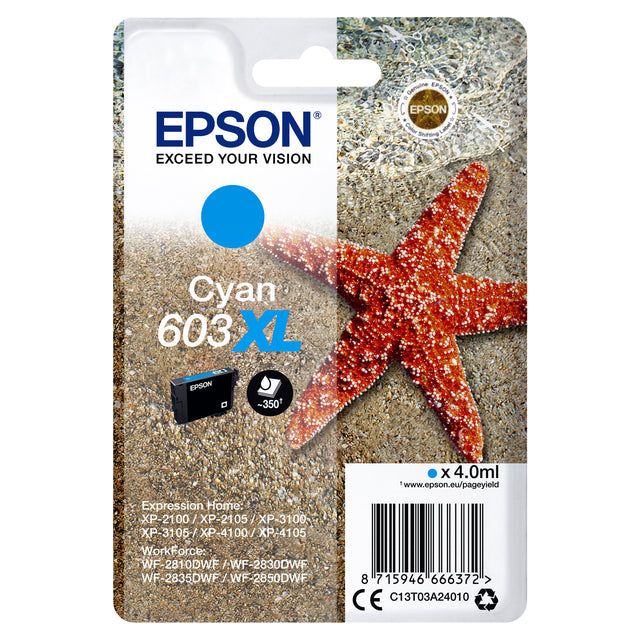 Epson - Inkcartridge Epson 603XL T03A2 Blue | Blasen Sie ein 1 Stück