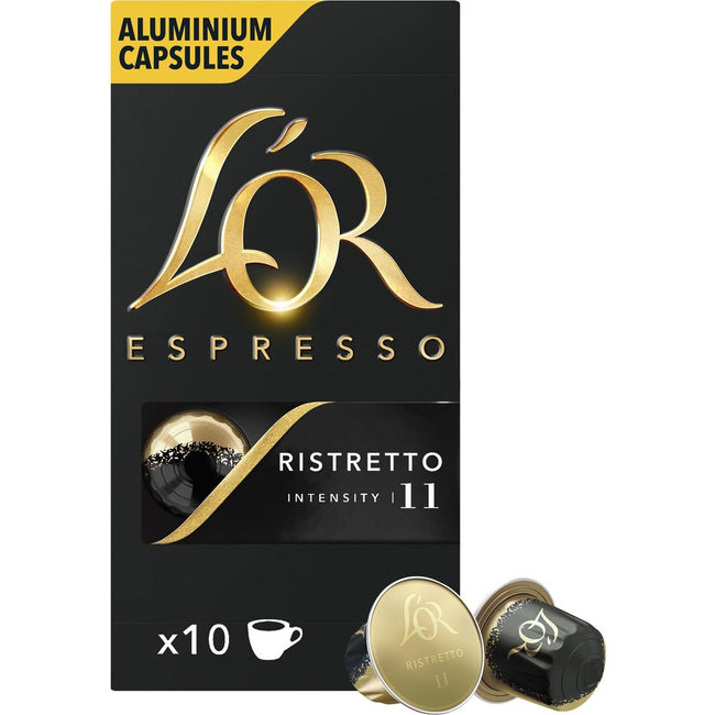 Douwe Egberts - L'or Intensität Kaffeekapseln, Ristretto, Packung von 10 Teilen