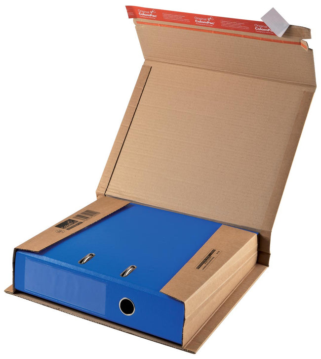 Colompac -   verzenddoos voor ordners CP050, ft 32 x 29 x 3,5-8 cm, bruin