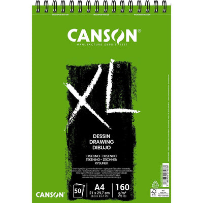 Canson - Papel de dibujo XL Dibujo 50 hojas 160gr A4 blanco