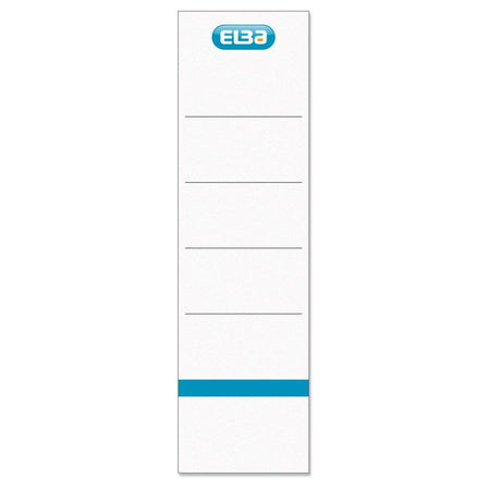 Elba - Tarjeta de inserción lomo Rado ancho 54x190mm blanco 10 piezas