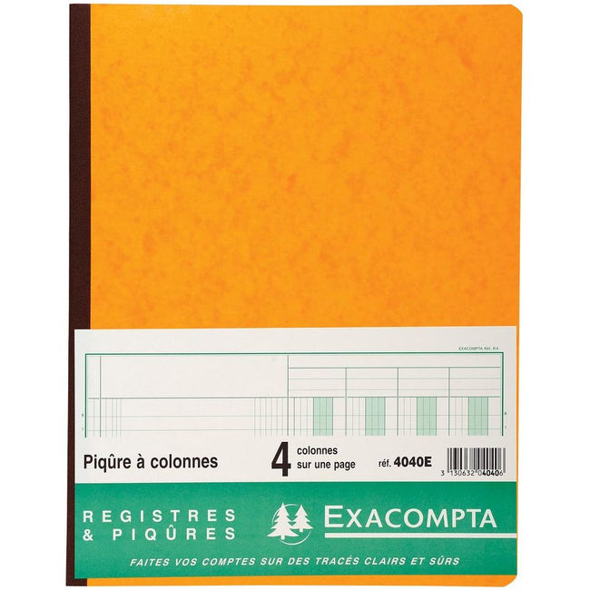 Exacomta - Register, ft 32 x 25 cm, 4 Spalten auf 1 Seite, 31 Zeilen, 80 Seiten