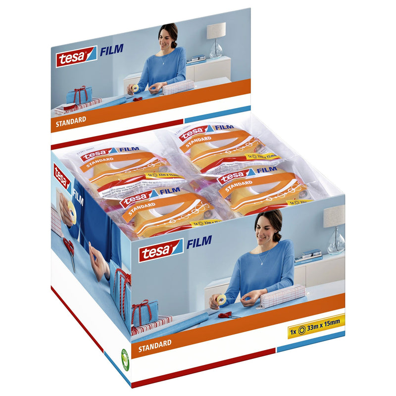 Tesa -  Plakband film standaard 33mx15mm transparant | 30 stuks