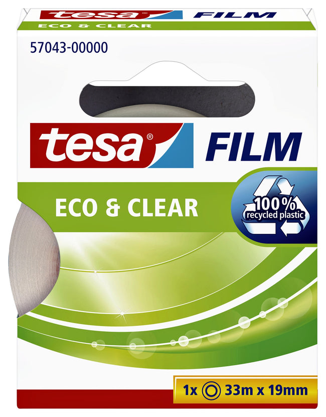 Tesa -  Plakband film eco clear 33mx19mm transparant