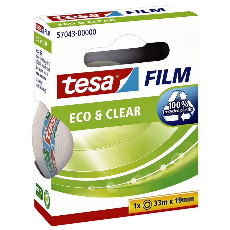 Tesa -  Plakband film eco clear 33mx19mm transparant | 10 stuks
