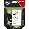 HP - Cartouche d'encre HP 3JB05AE 304 Black + Couleur | Blister un 4 pièces