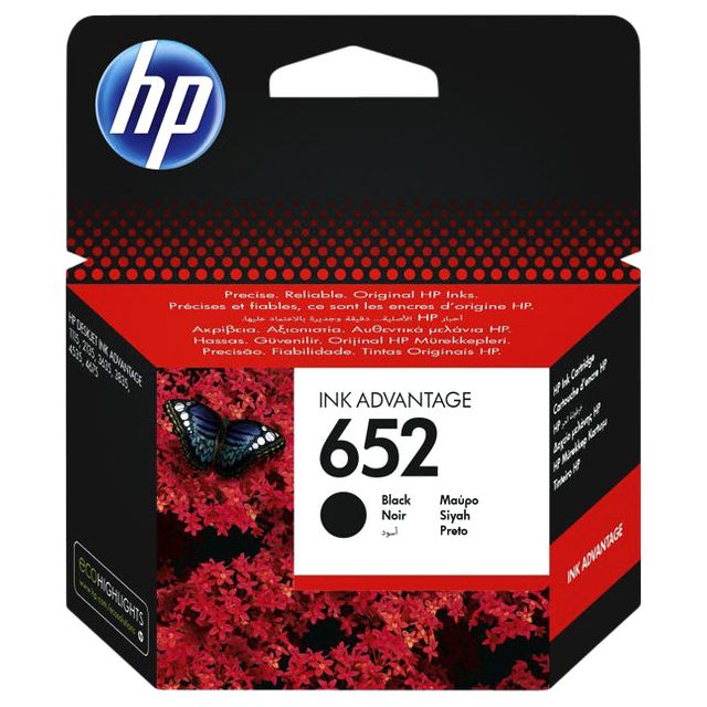 HP - INKCARTRIDGE HP F6V25AE 652 Black | 1 pièce