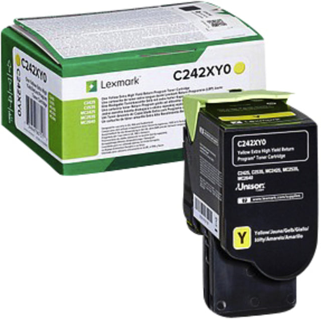 Lexmark - Tonercartridge lexmark c242xy0 geel