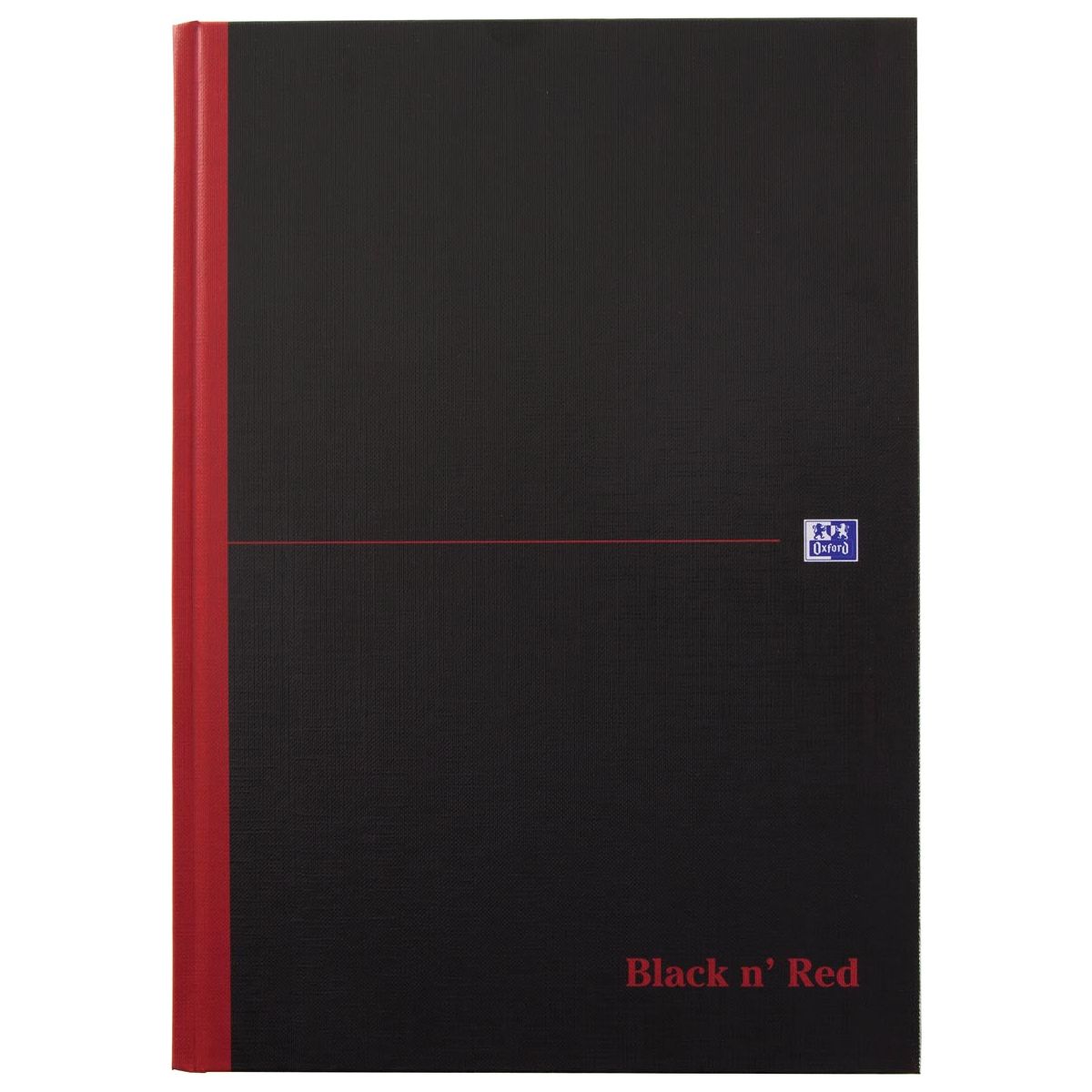 Oxford - Black N 'Red -Bound Book, 192 Seiten, ft A4, kariert 5 mm