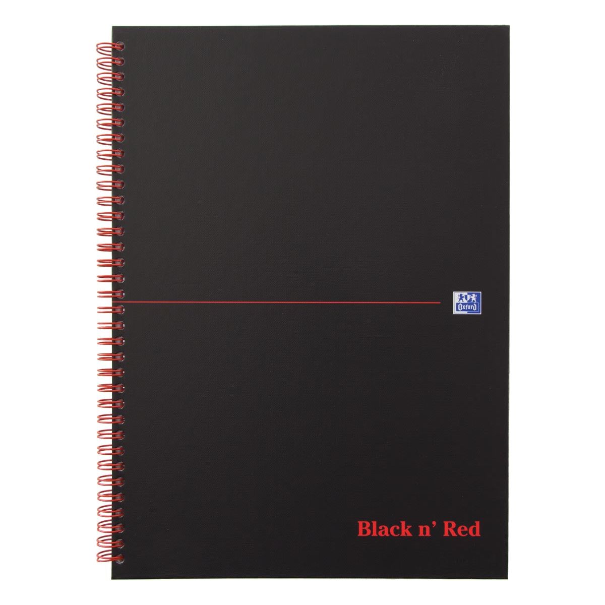 Oxford - Notebook Black N 'Red A4 70V RUIT 5mm