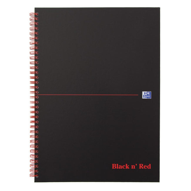 Oxford - Quaderno Black n' Red A4 70v diamante 5 mm