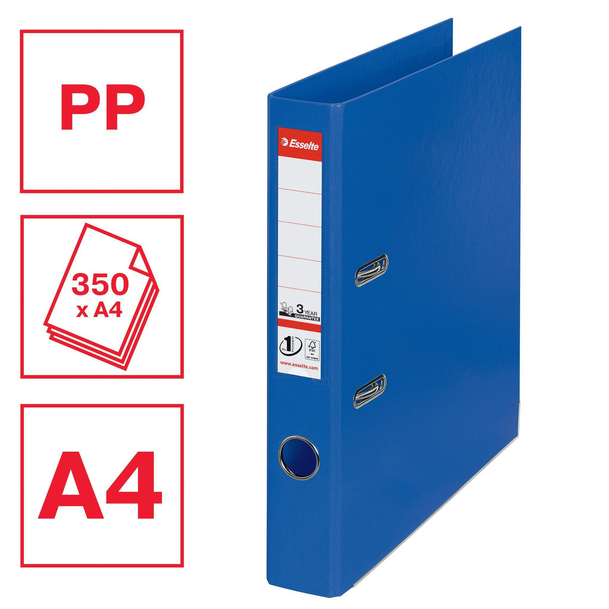 Esselte -  Ordner  no1 power pp 50mm blauw 5st