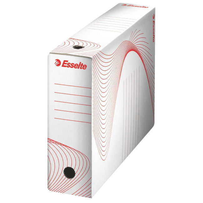 Esselte -  Archiefdoos  boxy 80mm 250x352mm wit | 25 stuks