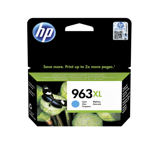 HP - inktcartridge 963XL, 1.600 pagina's, OEM 3JA27AE, cyaan