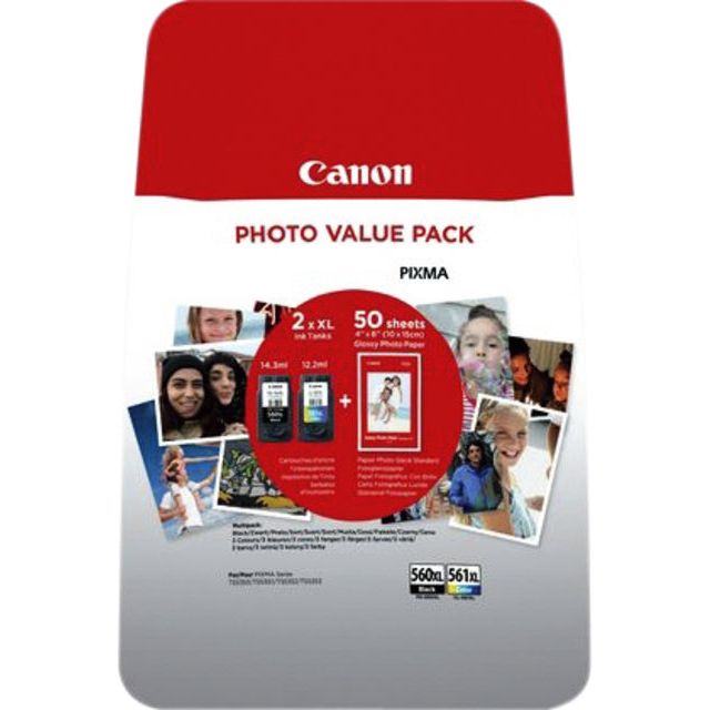 Canon-Inkcartridge Canon PG-560XL CL-561XL Photo Value | Blasen Sie ein 3 Stück