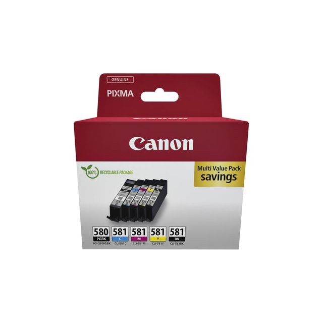 Canon-Inkcartridge Canon PGI-580 CLI-581 2x SW + 3 KL | Box ein 5 Stück