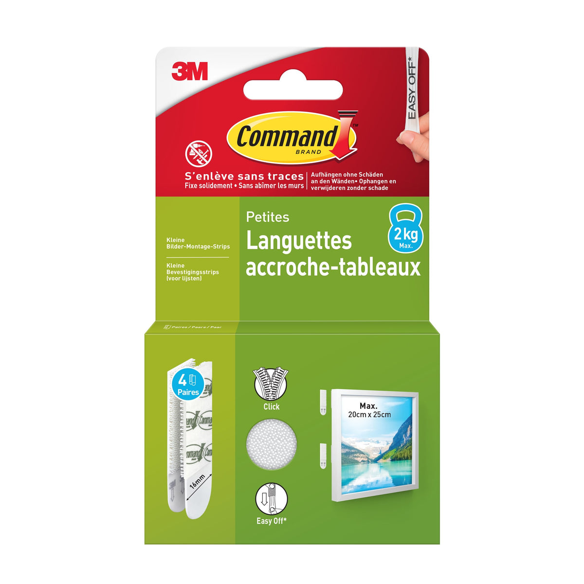 Command -  Bevestigingsstrip  klik vast klein 1.8kg wt | 10 stuks