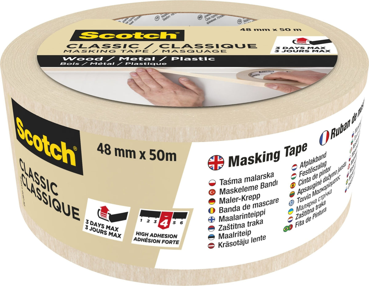 Scotch -  Afplake classic 48mmx50m beige | 12 stuks