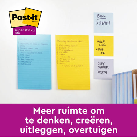 Post-it -  86456SSEU zelfklevend notitiepapier Rechthoek Meerkleurig 45 vel Zelfplakkend