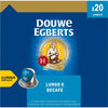 Douwe Egberts - Capsules de café Lungo Decaf, paquet de 20